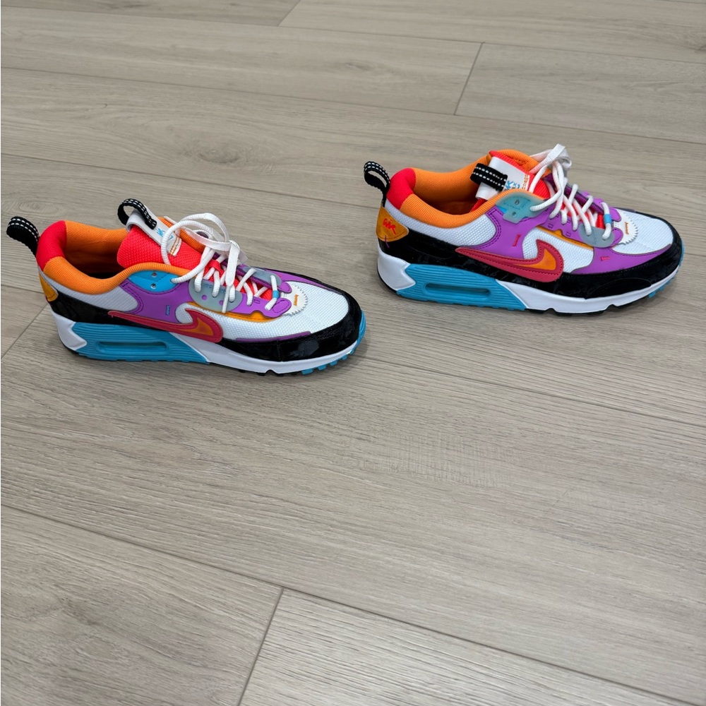 Nike Air Max 90 Futura in White and Bright Crimson